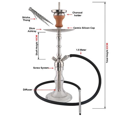 شيشة ستانلس ستيل،  SS-B002