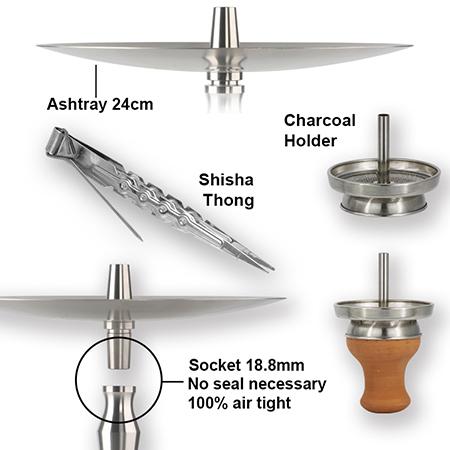 أرجيلة ستانلس ستيل، SS-B007